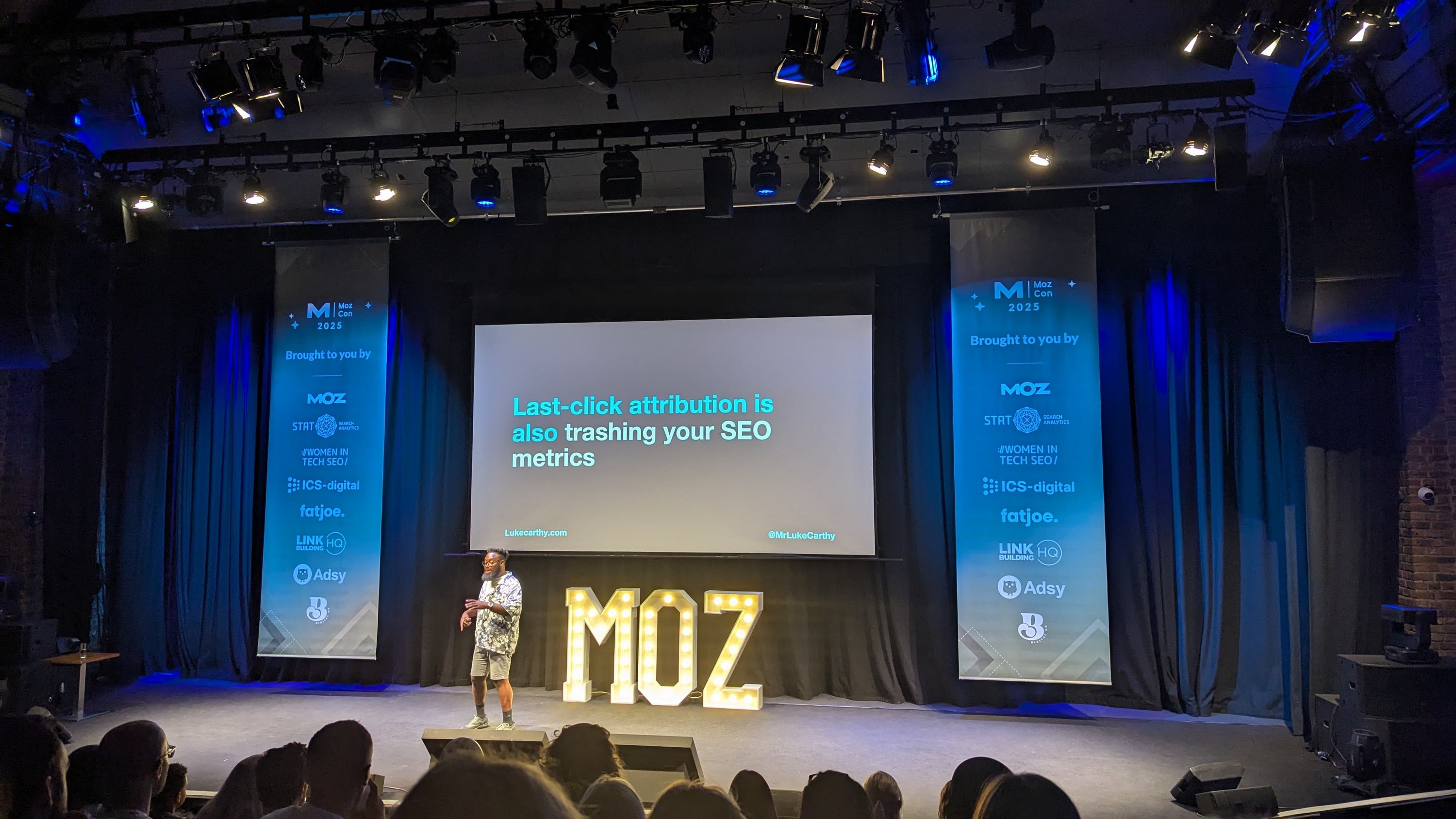 Luke Carthy at MozCon London- Last click attribution