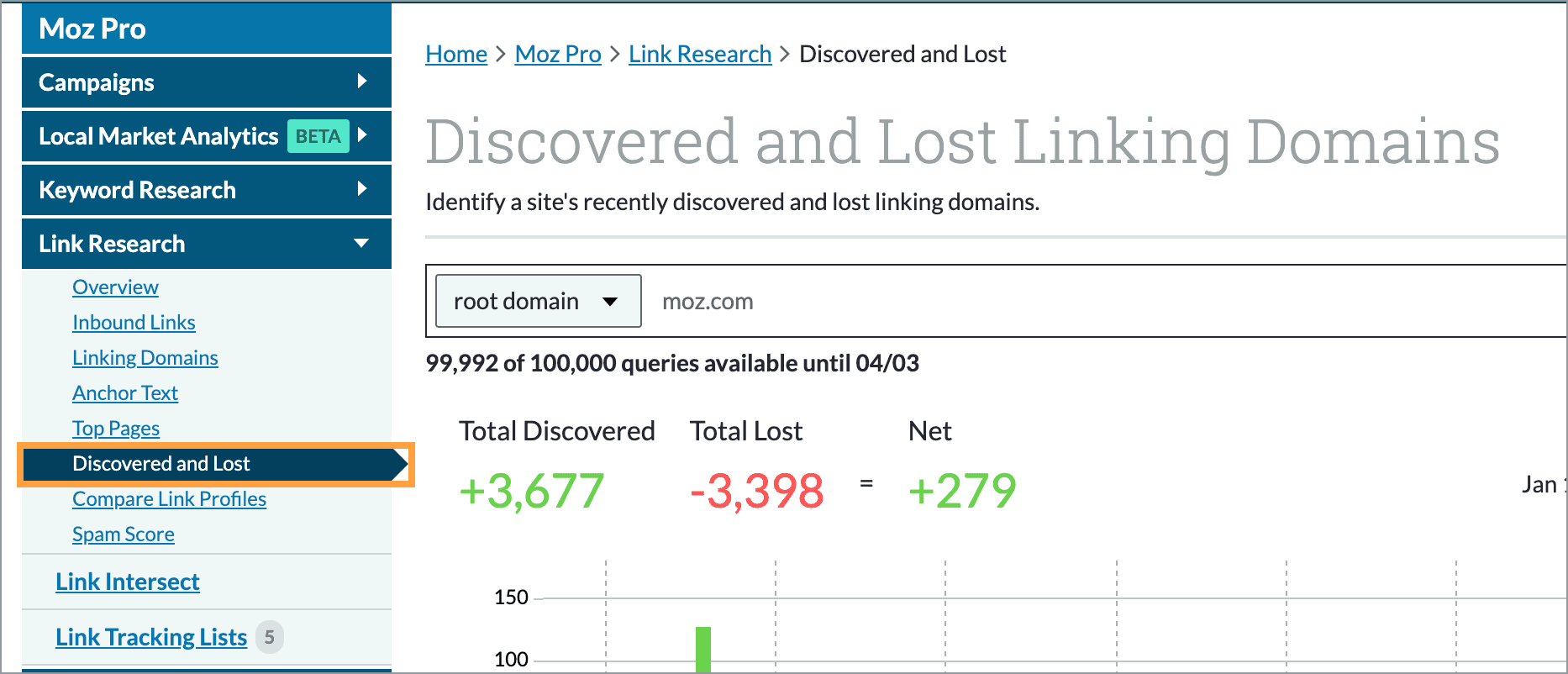 Link Explorer discovered and lost menu location.