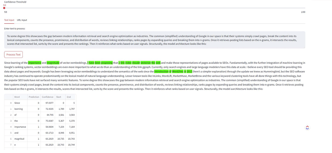 Screenshot from Dejan SEO link bert