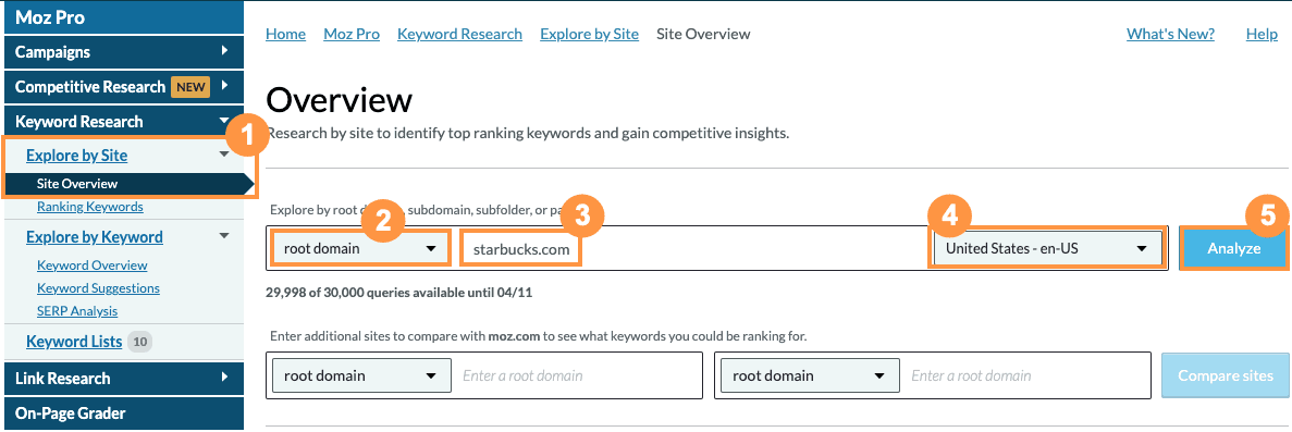 To get started with Explore by Site for one site, follow the steps outlined above.